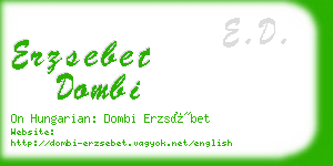 erzsebet dombi business card